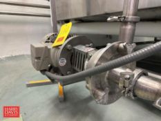 Fristam Centrifugal Pump, Model: FPR3522-125 with Siemens 3/5 HP 2,945/3,505 RPM Motor, Mounted on S