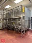 (1,500 Gallon each) Stainless 4,500 Gallon 3-Compartment S/S Tank, S/N: 1896 with Vertical Agitation