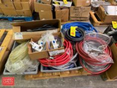 Assorted Washdown Hose, Poly Flow Tubing, Suction Tubing Air Hose, (2) NEW Dema 4 GPM Blend Centers