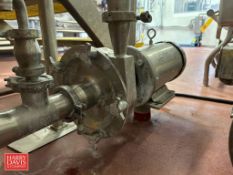 Fristam Centrifugal Pump, Model: FPX742-205 with Baldor S/S Clad 5 HP 3,480 RPM Motor, Mounted on S/