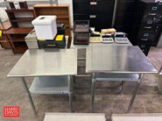 (4) S/S Work Tables, 2' x 30