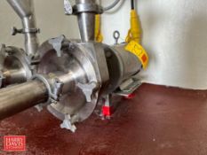 Fristam Centrifugal Pump, Model: FPX1741-205 with S/S Clad 5 HP 1,750 RPM Motor, Mounted on S/S Base