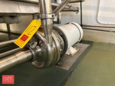 Alfa Laval Centrifugal Pump with Sterling Electric 3 HP 1,760 RPM Motor, Mounted on S/S Base - Riggi