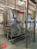 1,200 Gallon x 2-Compartment S/S Jacketed Flavor Tank with Platform, Ladder, Vertical Mix-Type