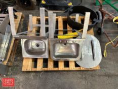 (2) S/S Sink Basins and CIP Silo Door Ring - Rigging Fee: $100