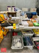 Assorted Cleaning Supplies, Brushes, Banding Tools, Drum Openers, Locks, Pneumatic Cylinders, Tape M