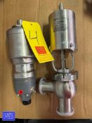 (1) NEW Waukesha Cherry-Burrell 2” Shut Off Valve and (1) NEW Moore Positioner Actuator