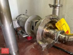 Fristam Centrifugal Pump, Model: FPX3531-241 with S/S Clad 5 HP 1,750 RPM Motor, Mounted on S/S Base