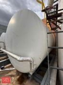 APV Crepaco 6,000 Gallon S/S Jacketed Horizontal Tank, S/N: 3355 with Dual Vertical Agitation, Dual