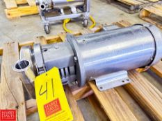 S/S Centrifugal Pump with Baldor S/S Clad 5 HP 3,500 RPM Motor - Rigging Fee: $150