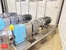 Waukesha Cherry-Burrell Positive Displacement Pump, Model: 210U2, Mounted on S/S Cart