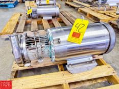 Tri-Clover S/S Centrifugal Pump, Model: C216MD21T-5 with Baldor S/S Clad Super-E 10 HP 3,500 RPM Mot