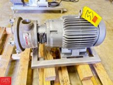Fristam Centrifugal Pump, Model: FPX732-150 with Baldor 5 HP 1,750 RPM Motor, Mounted on S/S Base