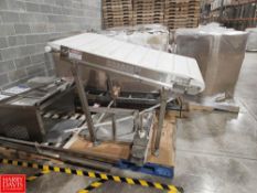 S/S Frame Incline Conveyor with 30” Width Interlox White Plastic Chain, Drive Unit and Idler, 36