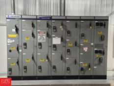 Allen-Bradley Centerline 2100 Motor Control Center, S/N: 6501166970/200 with Main and (17) Buckets