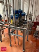 Alfa Laval S/S Air Valves with Control Tops in Manifold: Mounted on S/S Rack with Endress+Hauser