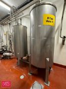 2-Tank S/S CIP System with 300 and 200 Gallon S/S Tanks, Centrifugal Pump: Mounted S/S Base, S/S