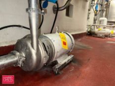 APV Centrifugal Pump, Model: W+35/35, S/N: 100268814 with Baldor 10 HP 3,490 RPM Motor: Mounted on