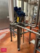 Alfa Laval S/S Air Valves with Control Tops in Manifold: Mounted on S/S Rack with Endress+Hauser