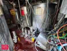 3-Tank CIP System with (3) 250 Gallon S/S Tanks, Flow Meters, Centrifugal Pump, Air and Ball Check