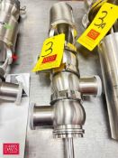 NEW Waukesha Cherry-Burrell 2” S/S 3-Way Air Valves, Model: W6500010, Clamp-Type - Rigging Fee: $35