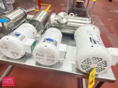 NEW Baldor and Lesson 1 HP, 2 HP, 3 HP and 5 HP 1,760 RPM and other S/S Clad Motors