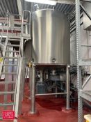 Scott Turbon 2,000 Gallon Dome-Top Dish-Bottom Vacuum Jacketed S/S Homogenizing Blend Tank