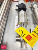 NEW SPX 1.5” S/S 2-Way Air Valves with Control Top, S/N: W6806623, Clamp-Type - Rigging Fee: $35