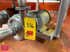 Alfa Laval Centrifugal Pump with Baldor 7.5 HP 3,520 RPM Motor and SEW 7.5 HP 3,520 RPM Motor