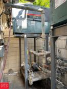 Rheem Raypak Hot Water Boiler with (2) Pumps and Stand, Model: WH8-0092A - Rigging Fee: $1,000