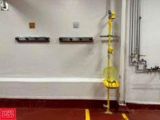 Bradley Eye Wash and Shower Station with (2) S/S Broom Racks - Rigging Fee: $75