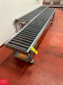 Inclined Portable S/S Framed Roller Conveyor: 10’ x 18