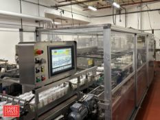 Zambelli 4-Lane S/S 55’ Diverter, Case Packer and Shrink Tunnel with (4) Drives, (2) 90° Turns