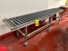 S/S Framed Incline Portable Roller Conveyor: 8.5' x 18