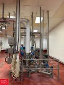 S/S Air Valve Manifold with (19) Tuchenhagen S/S Air Valves, Associated Piping and Handrail, 15'