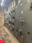 Allen-Bradley Bulletin 2100 MCC, S/N: SNHBDBL38/1 with Horizontal Power 1,200 Amps, Vertical Power