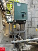 Rheem Raypak Hot Water Boiler with (2) Pumps and Stand, Model: WH8-0092A - Rigging Fee: $1,000