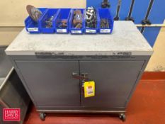 Assorted Drill Bits and Grinding Wheels with Portable Cabinet: 3’ x 3’ x 18” - Rigging Fee: $100