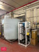 12-Membrane Commercial Fresh Water RO Skid with Pump, 1,000 Gallon Poly Tank with S/S Base, Gauges