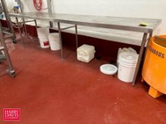 S/S Table: 118” x 30” - Rigging Fee: $100