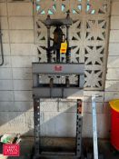 Dayton 25 Ton Hydraulic H Frame Shop Press with Geory KRAMP, Model: L-3 Dollie - Rigging Fee: $150