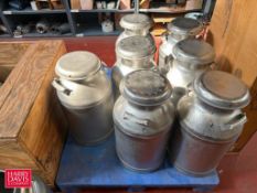 10 Gallon S/S Milk Cans - Rigging Fee: $150