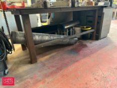 Steel Table: 8’ x 4’ with Ridgid Pipe Clamp and Wilton 6