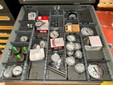 Assorted Liquid Filled Pressure Gauges, Including: Ashcoft, Winters, Noshok (Drawer 3 Only)