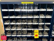 Assorted S/S Hardware, Including: Carriage Bolts, Caps, Nuts, Shaft Collars and Parts Shelf