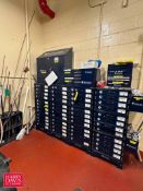 Assorted Parts, Including: Tape, Saw Blades, Brass Fittings, Batteries, Valves, Terminals