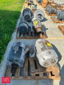 (20) Motors: up to 75 HP, Including: NEW Baldor 5 HP 1,750 RPM and Baldor 25 HP 1,770 RPM Motor