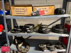 Pressure Reducing Valves, Black Iron Heavy Duty Bolted Flanges and Shelf: 73” x 3' x 1'