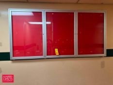 3-Door Wall Mounted Message Board - Rigging Fee: $75