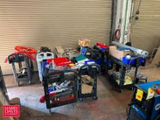 Carts with Contents, Including: Filler Change Parts, Drill Bits, Hardware, Batteries and Jesco Pump